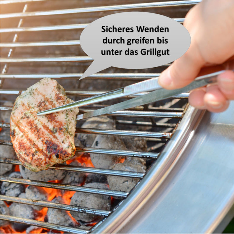 Edelstahl Gril-/Bratpinzette 30cm