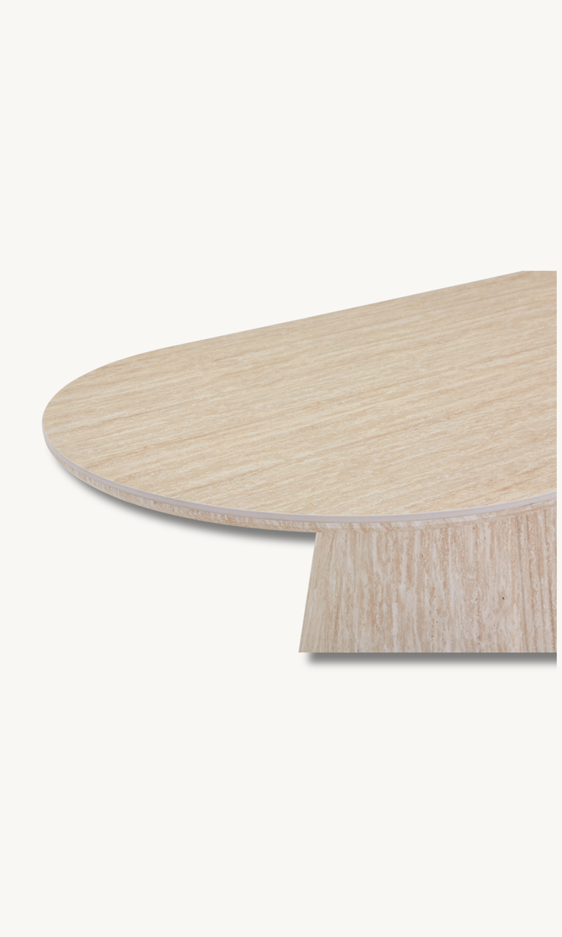 Esstisch mit Keramikplatte Sandsteinoptik 180x90cm