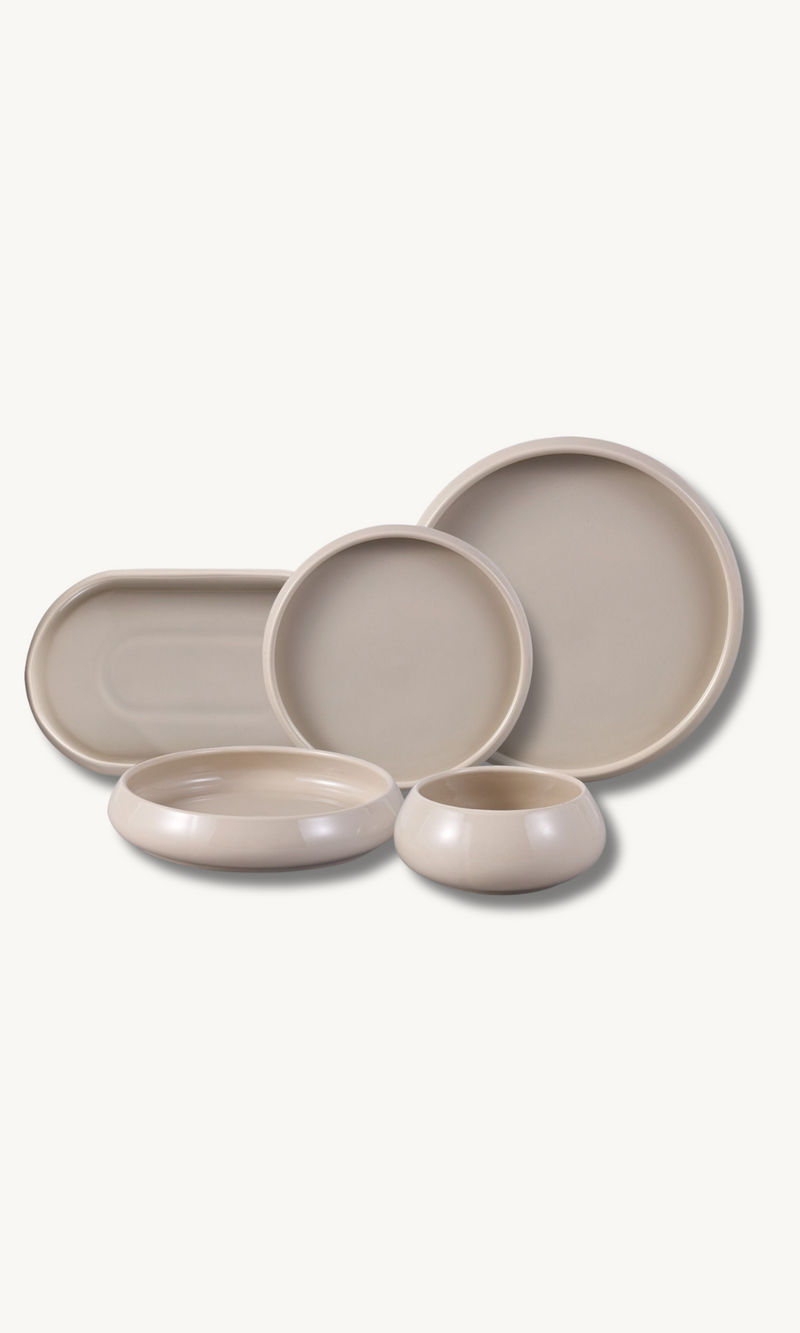 Bondy Beige 25 teiliges Tafelservice für 6 Personen