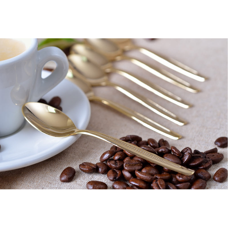 6 Stück Teelöffel Goldfarben