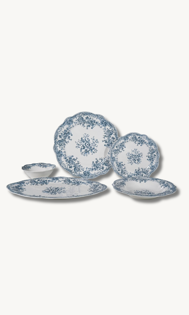Fleury Blau 25 teiliges Tafelservice für 6 Personen
