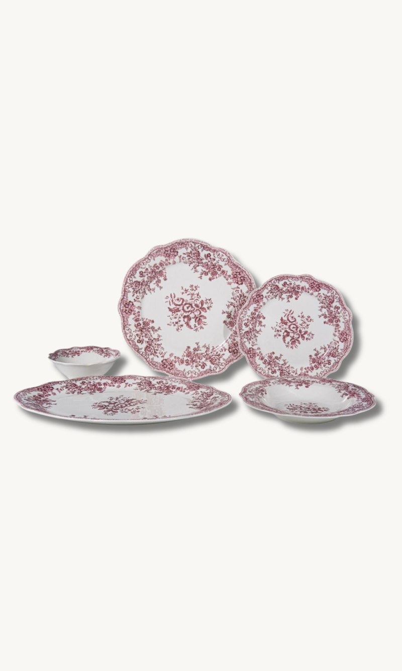 Fleury Pink 25 teiliges Tafelservice für 6 Personen