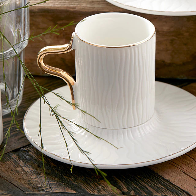 Karaca Aged Mokkatassenset 12 teilig für 6 Personen