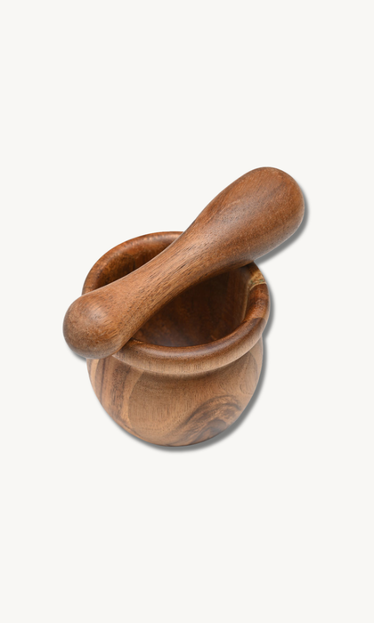 Mörser Set aus Akazie