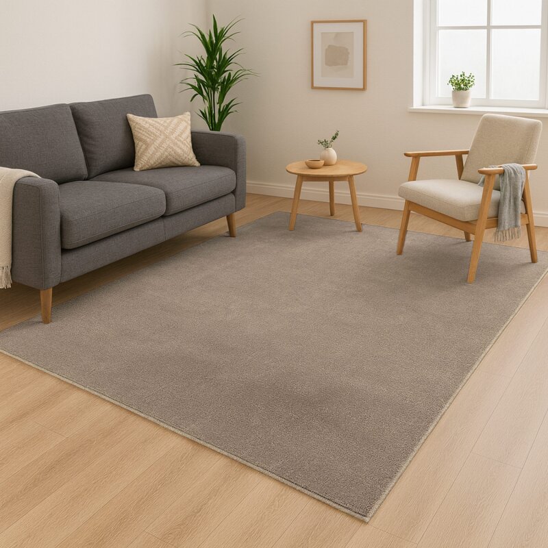 Calma 200 Taupe Waschbarer Teppich