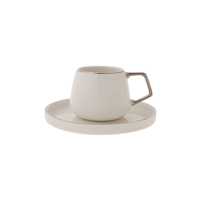 Karaca Saturn Platin Mokkatassenset 12 teilig für 6 Personen