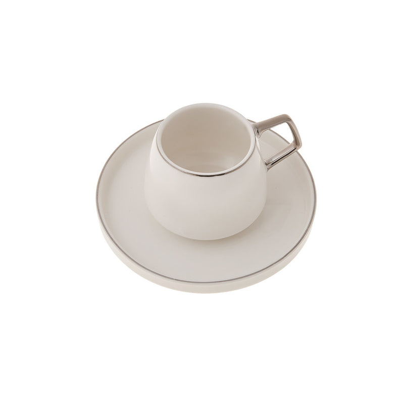 Karaca Saturn Platin Mokkatassenset 12 teilig für 6 Personen
