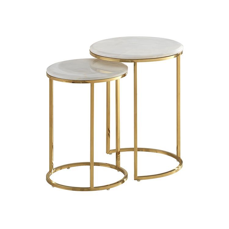 Bologna Gold Beistelltisch 2er Set