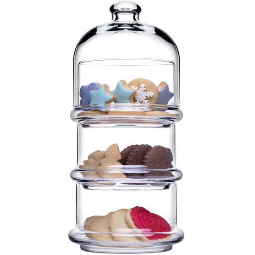 pasabahce aufbewahrung Pasabahce Villa Patisserie Glasdose 3 stöckig — Alim Home