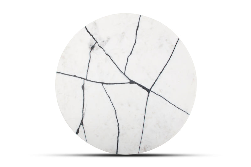 Marmor Crackle Servierbrett Rund 38cm