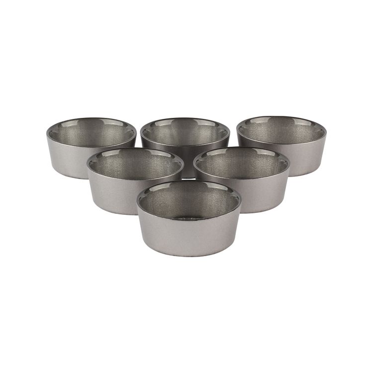 6 Stück Rexy Silber Schälchen 9cm