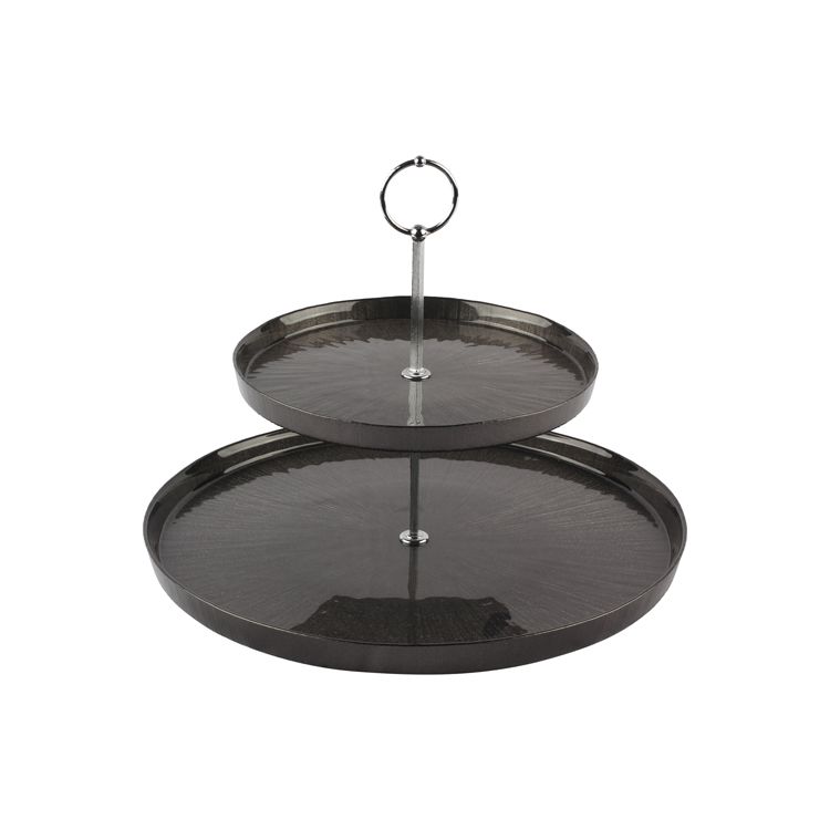 Rexy Dunkelgrau Etagere 2-stöckig