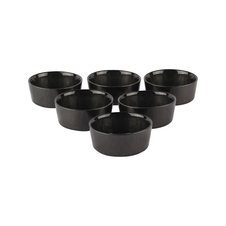 6 Stück Rexy Dunkelgrau Schälchen 9cm