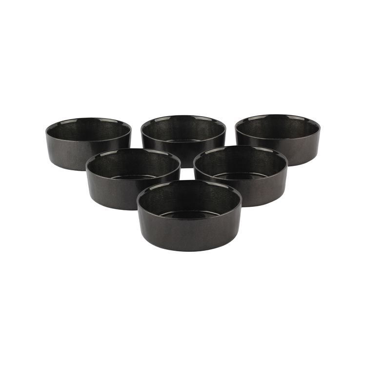 Rexy Dunkelgrau Schüssel 12cm 6 teilig