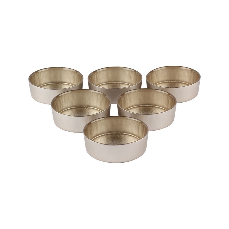 6 Stück Rexy Champagner Schälchen 9cm