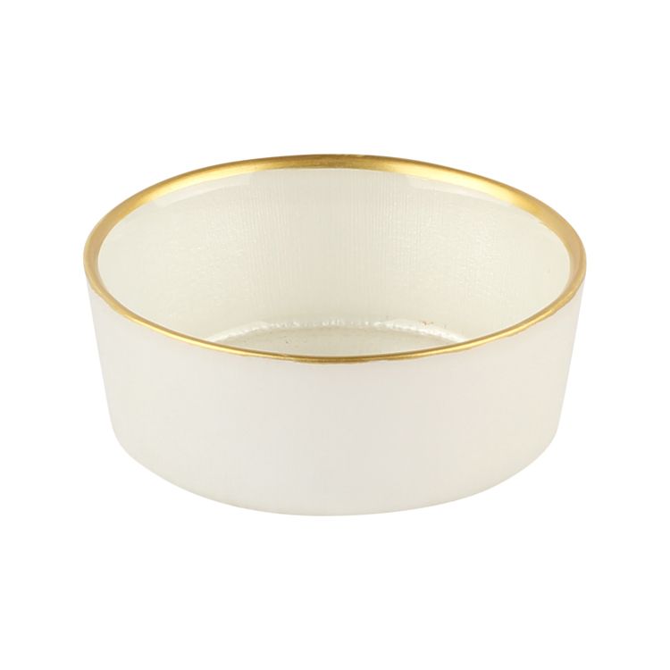 6 Stück Rexy Weiss-Gold Schälchen 9cm