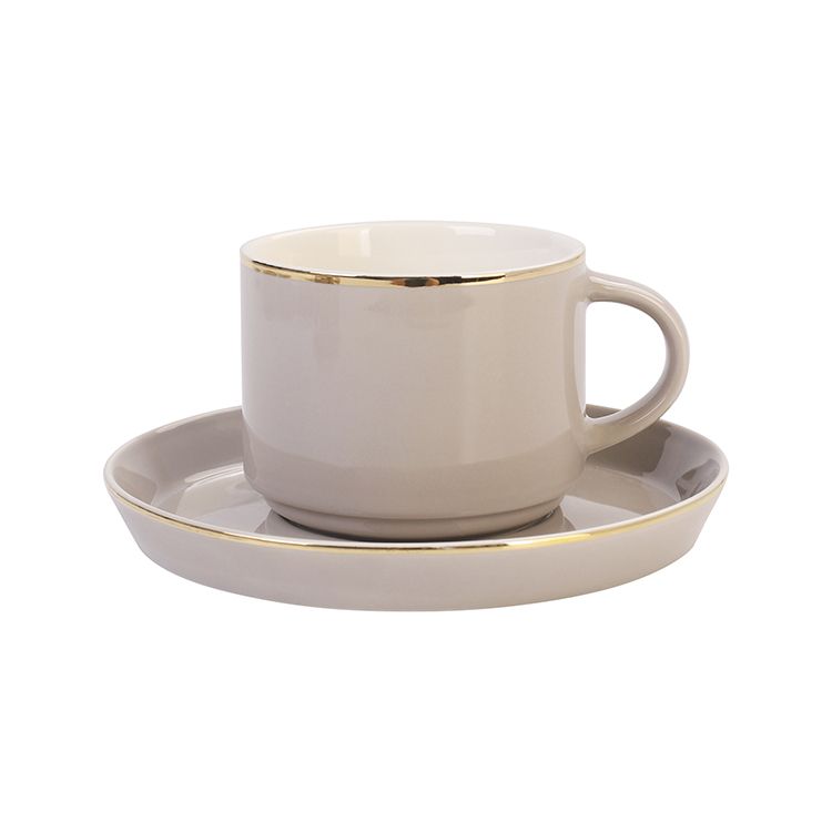 Lunel Taupe Kaffeetassenset 12 teilig für 6 Personen