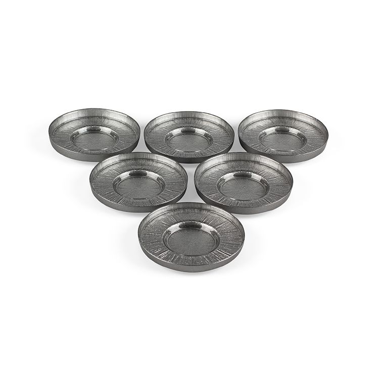6 Stück Rexy Silber Untersetzer 12cm no1