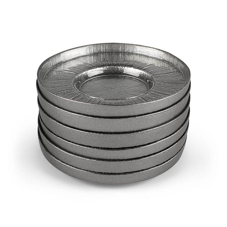 6 Stück Rexy Silber Untersetzer 12cm no1