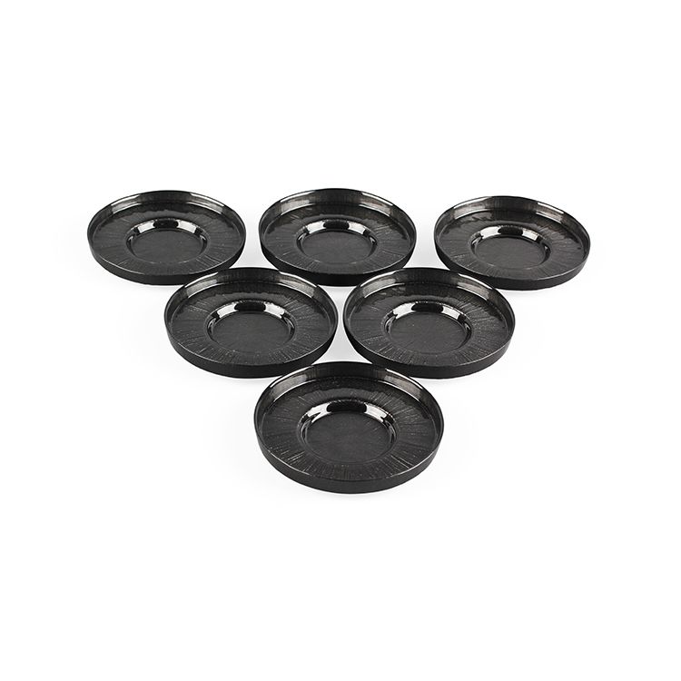 6 Stück Rexy Dunkelgrau Untersetzer 12cm no1