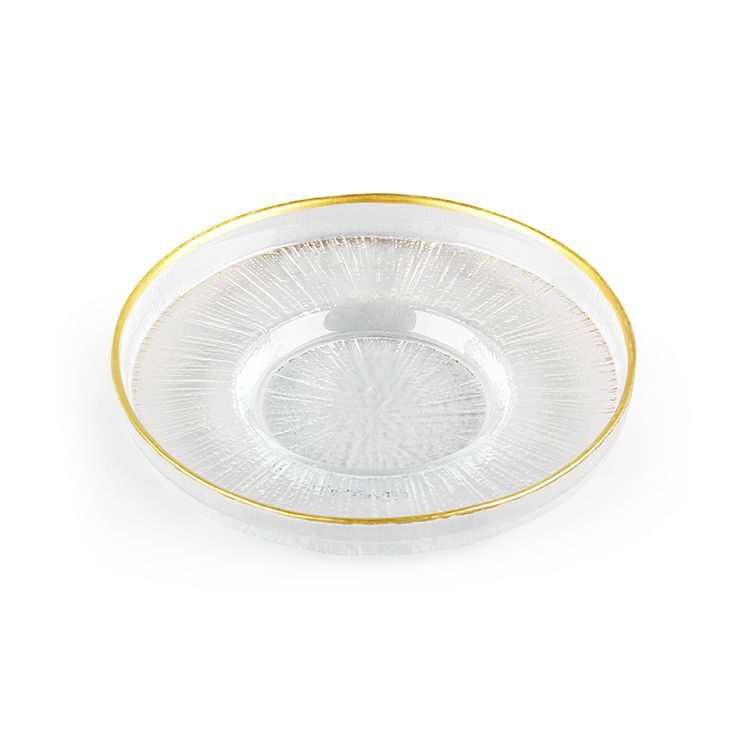 6 Stück Rexy Transparent-Gold Untersetzer 12cm no1