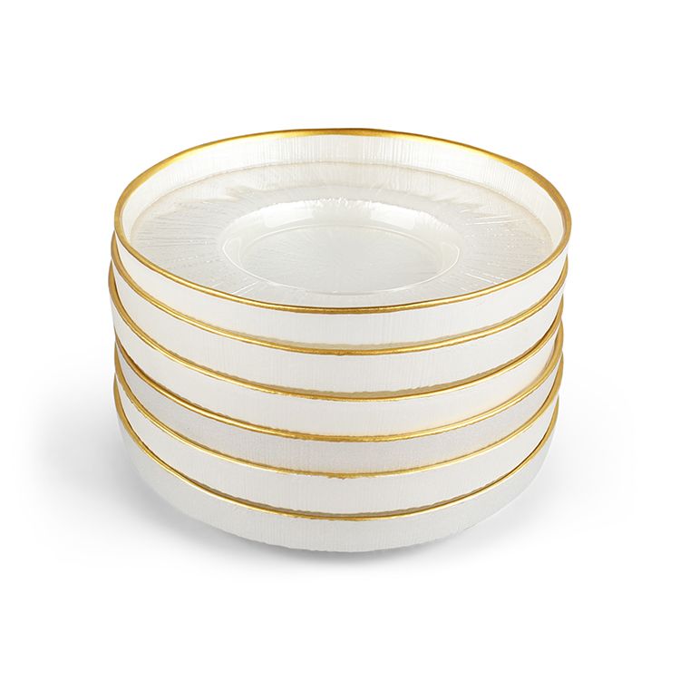 6 Stück Rexy Weiss-Gold Untersetzer 12cm no1