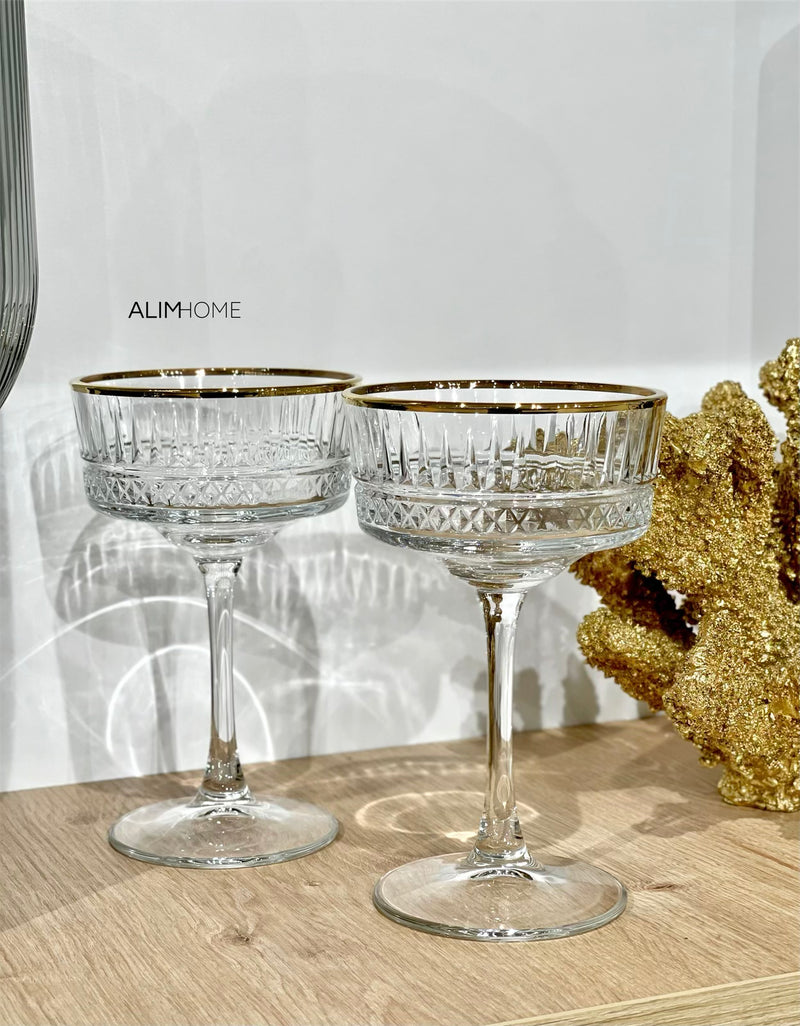 Pasabahce Elysia Golden Touch 4 teilig Stielglas auf Fuß 260ml