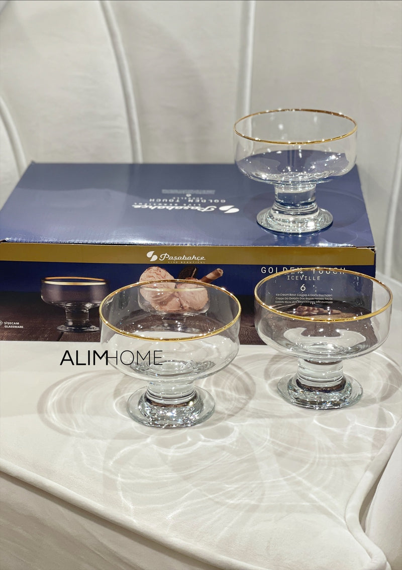 Pasabahce Ice Ville Golden Touch Dessertglas 6 teilig 180ml
