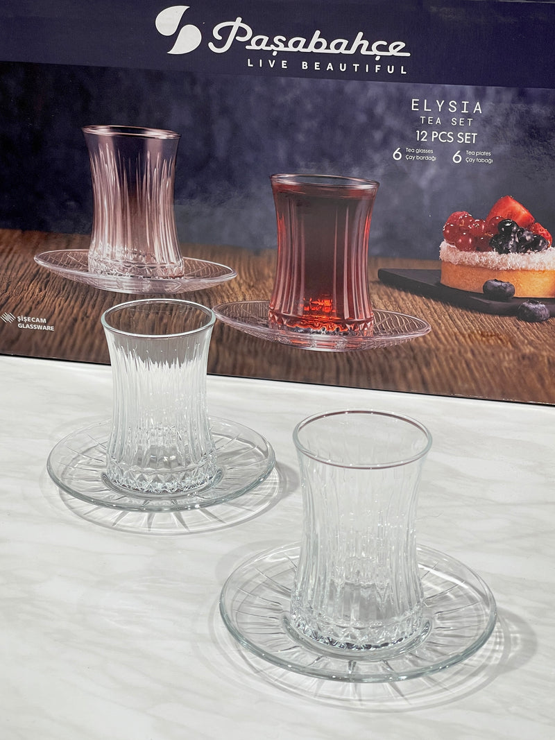 Pasabahce Elysia Teegläserset 12 teilig für 6 Personen