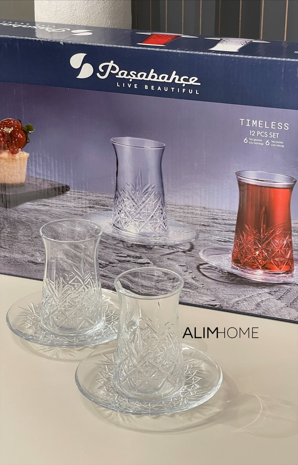 Pasabahce Aurora Teegläser Set – 6 Stück, Je 155 Ml, Klassisches Türkisches Teeglas