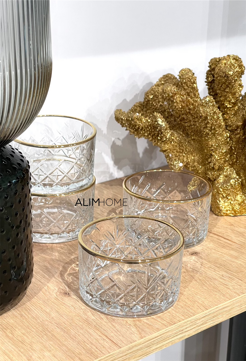 Pasabahce Timeless 4 teilig Snackschale 255ml Gold