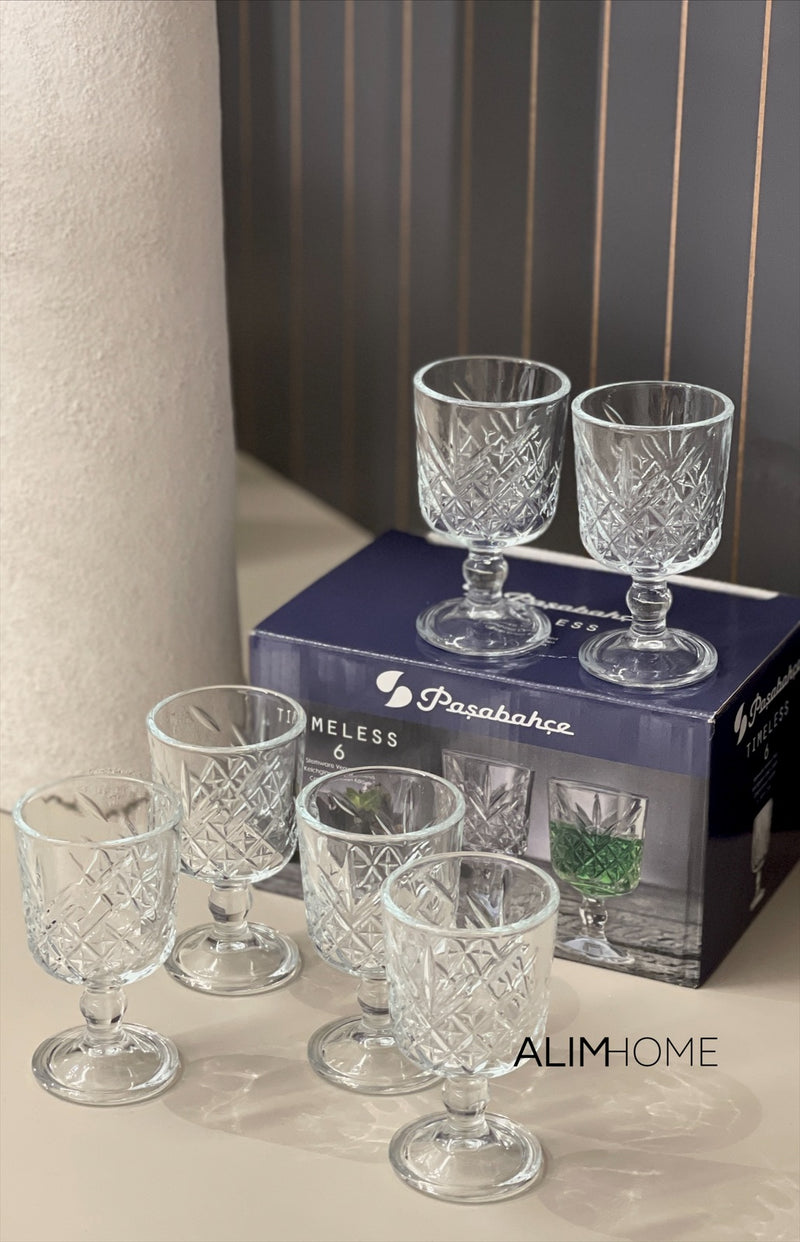 Pasabahce Timeless 6 teilig Mini Trinkglas auf Fuß 60ml