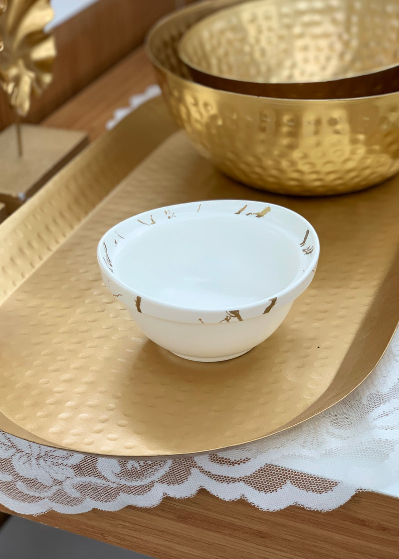 6 Stück Marble Weiss Schale