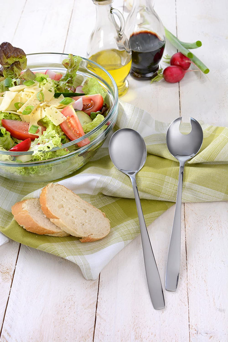 Edelstahl Salatbesteck Silber 2 teilig