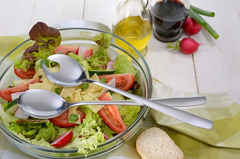 Edelstahl Salatbesteck Silber 2 teilig