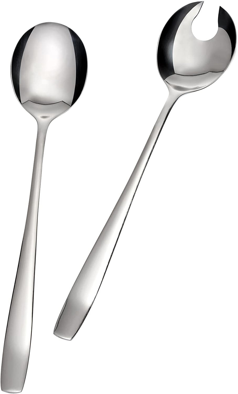 Edelstahl Salatbesteck Silber 2 teilig